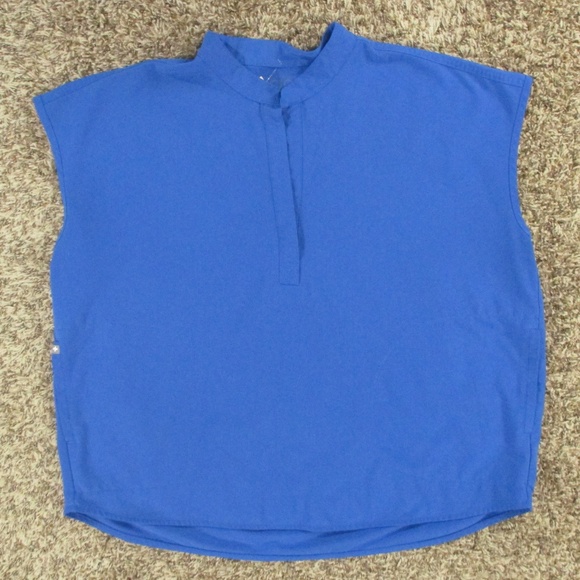 Figs Tops - Figs Scrubs Top Women's XL Royal Blue Rafaela Oversized Stretch
